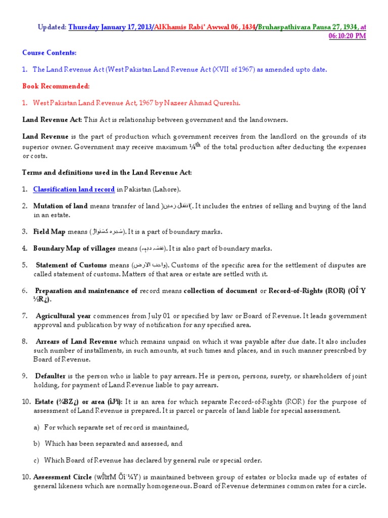 The Land Revenue Act, 1967 Leasehold Estate Tax Exemption