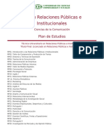 Plan Estudio Relaciones Publicas