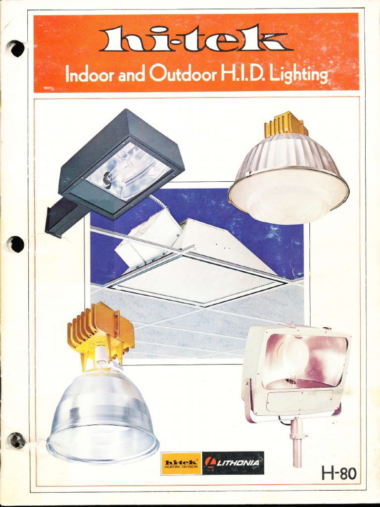 Lithonia HiTek Indoor & Outdoor Lighting Catalog 1980 PDF