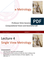 Savarese Lecture on Single View Metrology