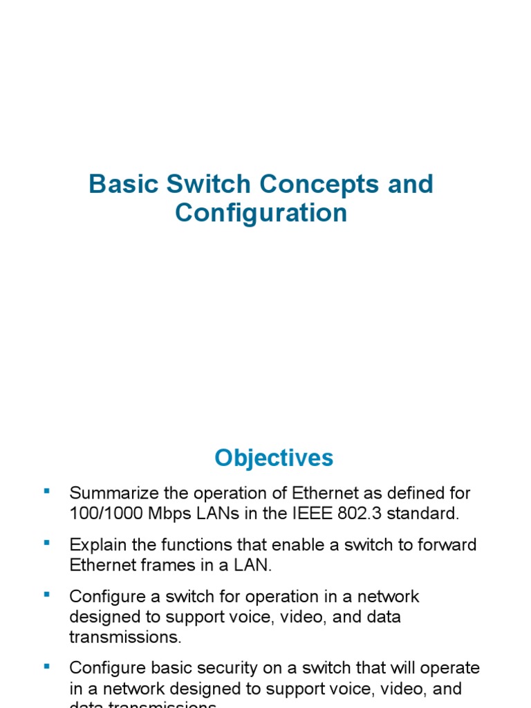 LAN Switching: Ethernet Concepts & Security | PDF | Network Switch ...