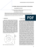Finite Element Analysis of Thermal Stresses in A Pad-Disc Brake System (A Review)