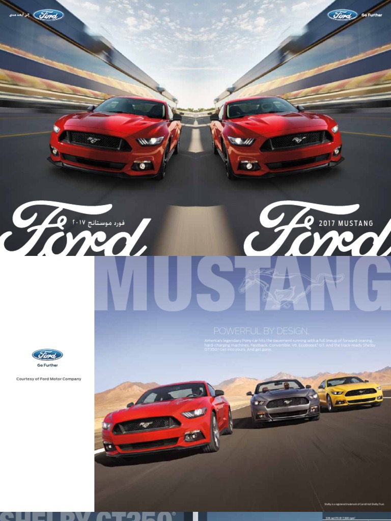 Ford Mustang Brochure PDF Automatic Transmission Bluetooth