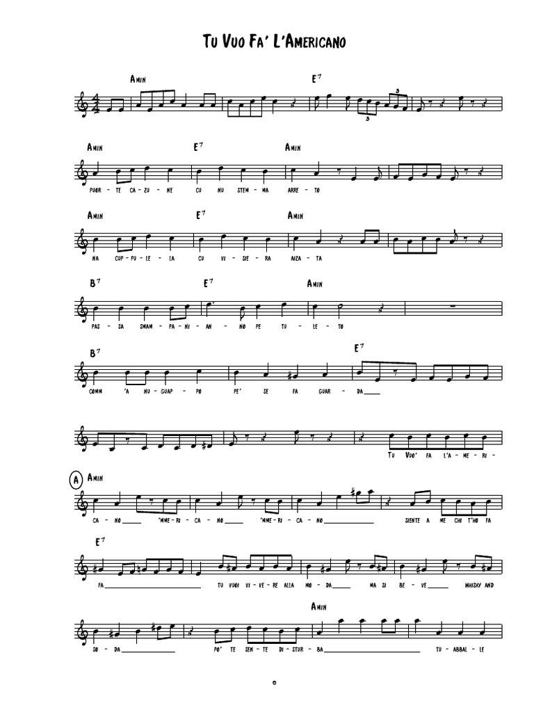 Tu Vuo Fa L'americano PDF