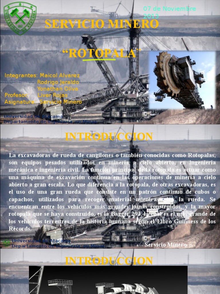 Rotopalas: Gigantes de la minería | PDF | Minería | Automatización
