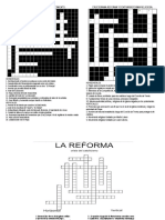 Crucigrama Reforma y Contrarreforma Religiosa