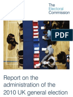 Report On The Administration of The 2010 UK General Election