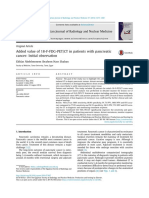 Added Value of 18-F-FDG-PET CT in Patients With Pancreatic Cancer Initial Observation