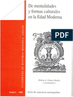 RUBIO, G a F (Org) (2002) de Mentalidades y Formas Culturales en La Edad Moderna