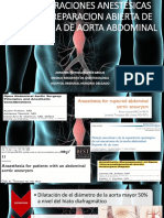 Consideraciones Anestesicas en Aneurisma de Aorta
