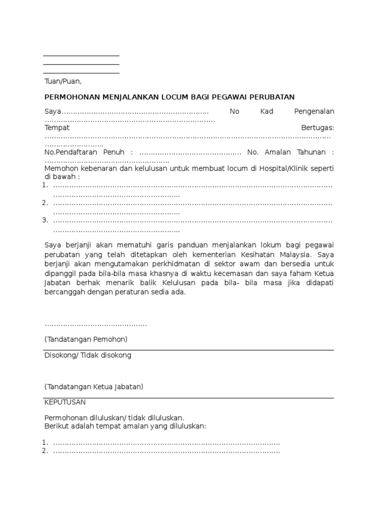 Bahagian I Garis Panduan Memohon Kebenaran Ketua