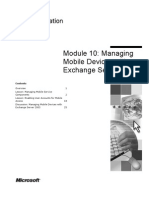 Module 10: Managing Mobile Devices With Exchange Server 2003