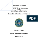 US Senate - Worldwide Threat Assessment of the US Intelligence Community - Senate Select Committee on Intelligence - 11 May 2017.pdf