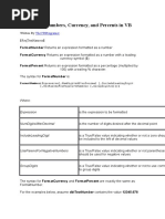 Formatting Numbers, Currency, and Percents in VB: Thevbprogramer