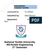 National Textile University MS-Textile Engineering 2 Semester
