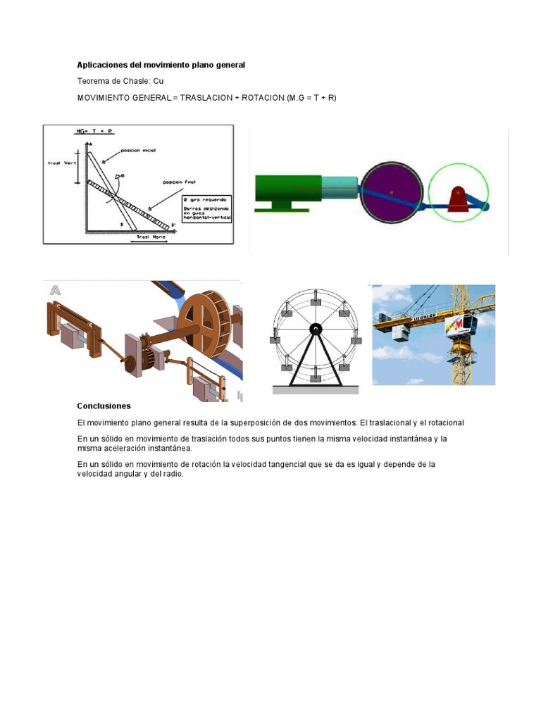 Aplicaciones Del Movimiento Plano General | PDF