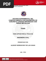 2009 Estudio Experimental Del Comportamiento Por Desempeño de Concreto Lanzado Reforzado Con Fibras Metalicas