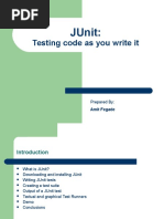 Testing Code As You Write It: Junit