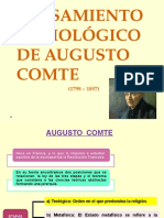 Augusto Comte pensamiento sociológico tres etapas