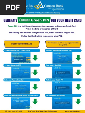 Canara Bank Green Pin Poster