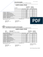 Kartu Hasil Studi: Fakultas Teknik Universitas Islam Sultan Agung