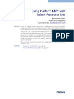 Using Platform LSF® With Solaris Processor Sets: November 2003 Platform Computing Comments To
