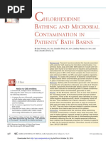 CHLORHEXIDINE BATHING AND MICROBIAL CONTAMINATION IN PATIENTS’ BATH BASINS