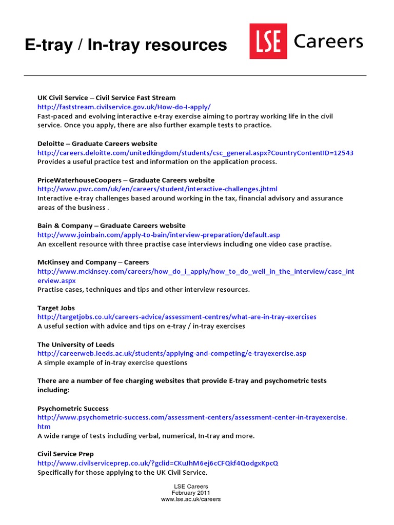 A Comprehensive Guide to Practicing ETray and InTray Exercises for