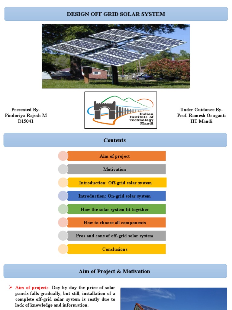 Off-Grid Solar System Design Guide | PDF | Power Inverter | Off The Grid