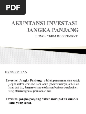 Akuntansi Investasi Jangka Panjang Ppt