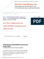 100 Top Operational Amplifiers Questions and Answers PDF Operational Amplifiers Questions and Answers