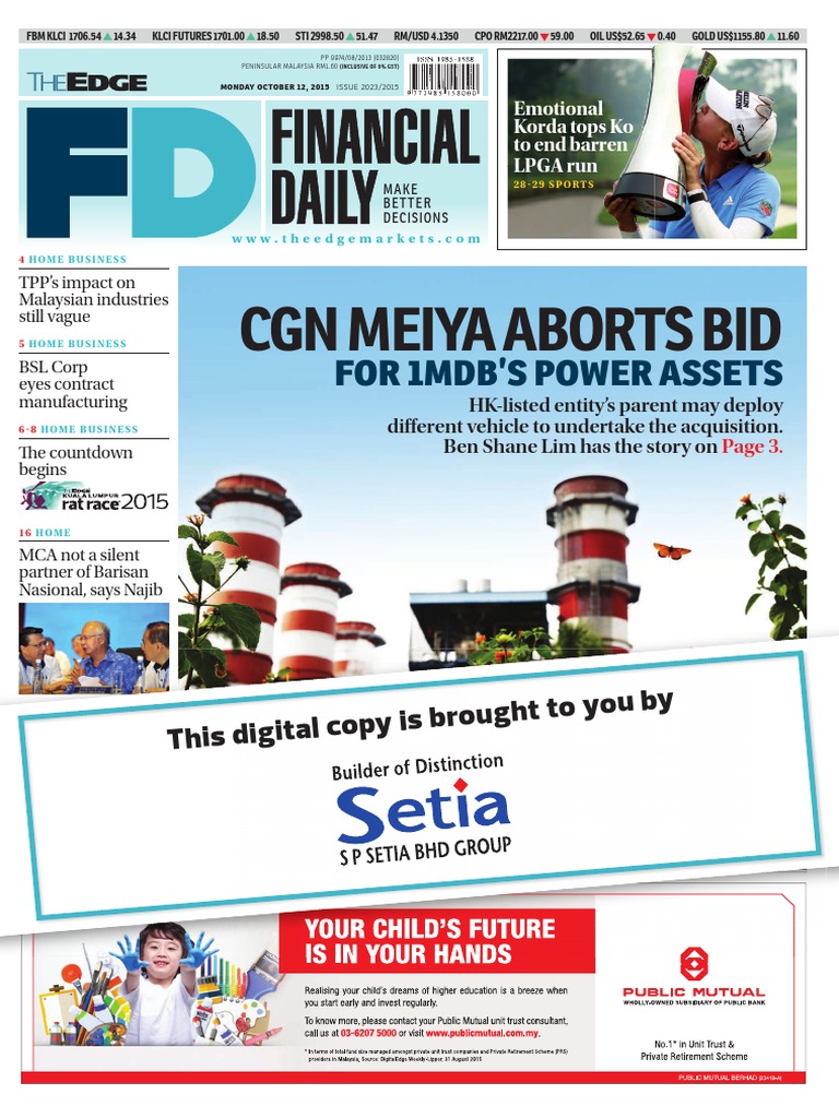 FDsetia 20151012i7abzu PDF | PDF | Trans Pacific Partnership | Najib Razak