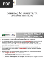 Otimização+sem+Restrição+-+1+var