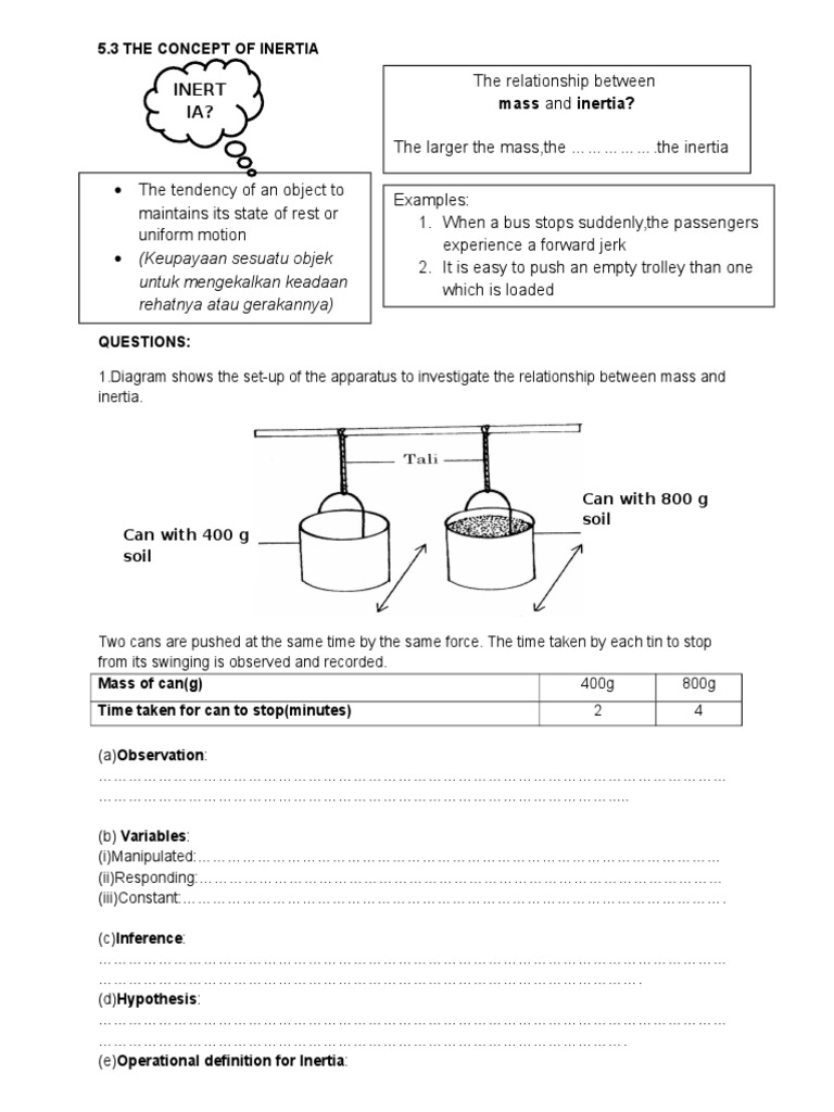 Understanding Inertia and Its Applications | PDF | Inertia | Continuum ...