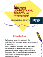 WK 9 - Behavioral Genetics