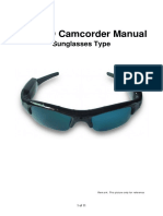 User Manual of 720P HD Sunglasses Video Recorder PDF