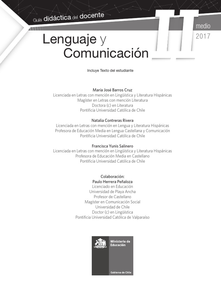 Lenguaje y Comunicación 2º Medio-Guía Didáctica Del Docente | PDF ...