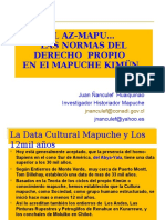 EL  AZ-MAPU-LAS NORMAS DEL DERECHO PROPIO MAPUCHE-Por Juan Ñanculef-Presentación Osorno-abril-2017