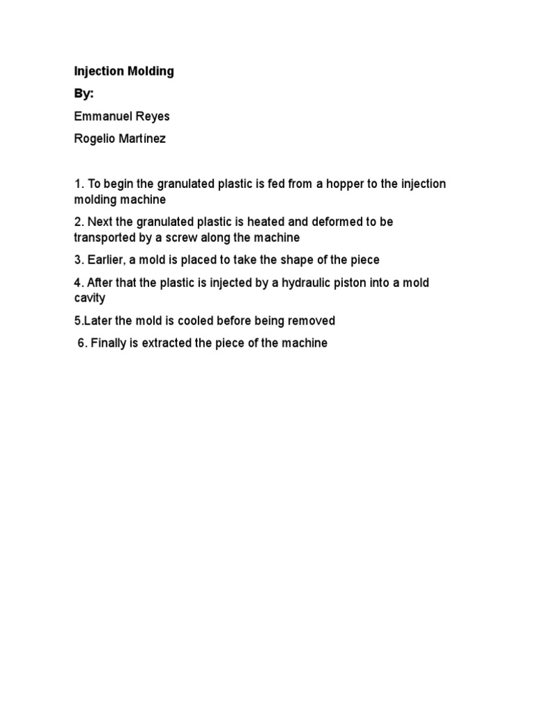 Project Injection Molding2 | PDF | Industrial Processes | Process ...