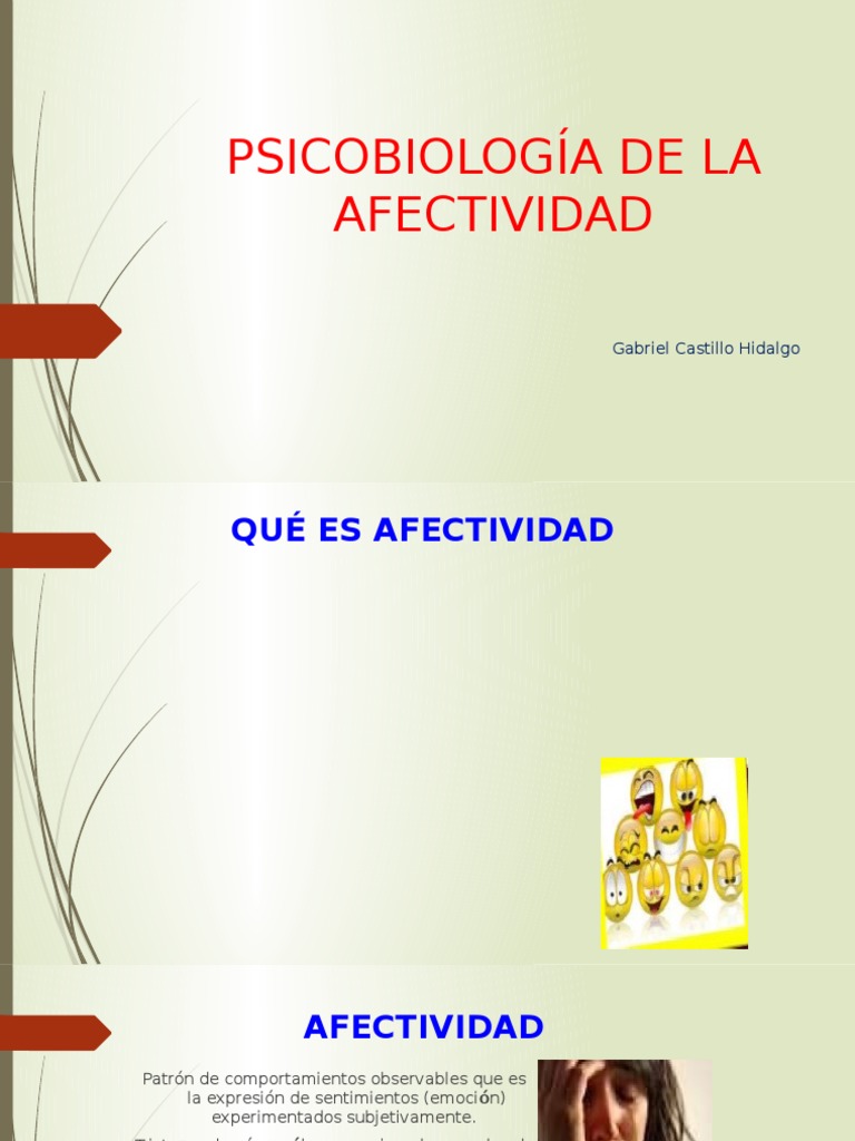 Psicobiología de la Afectividad Humana | PDF | Las emociones ...
