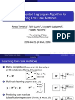A Fast Augmented Lagrangian Algorithm For Learning Low-Rank Matrices