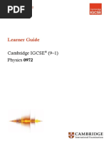 Learner Guide For Cambridge Igcse 9 1 Physics 0972