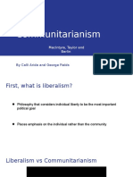 Communitarianism Presentation