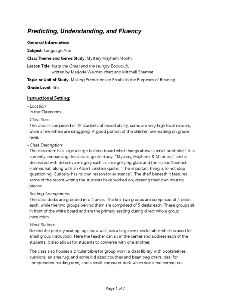 Making predictinons literacy comprehension 4th grade pdf