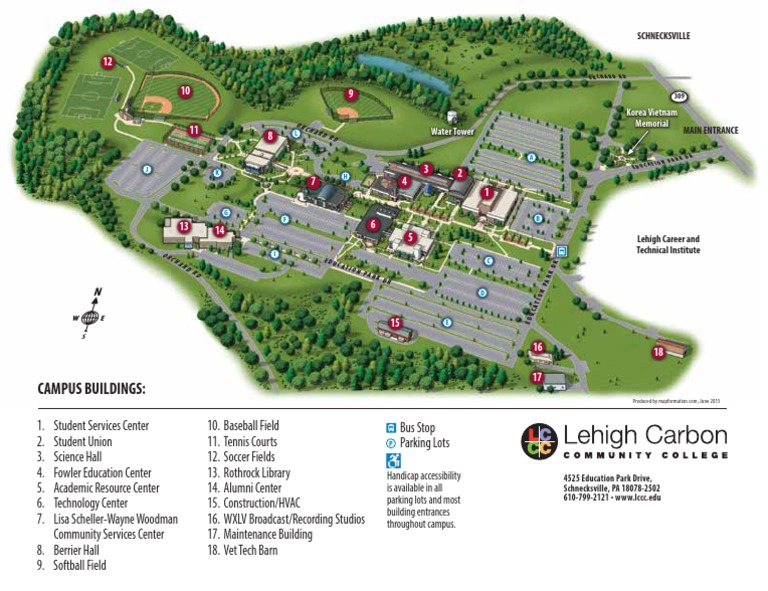 LCCC Campus Map Universities And Colleges Sports