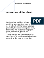Taking Care of the Planet