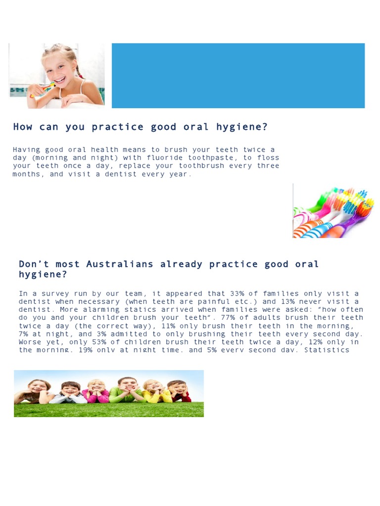 Oral Hygiene Practices Survey Results | PDF | Human Tooth | Dentistry ...