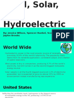Wind Solar and Hydroelectric Energy