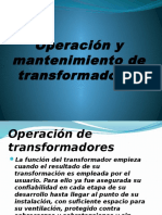 Operación y Mantenimiento de Transformadores