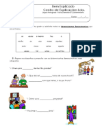 3 - Ficha Gramatical - O Determinante PDF